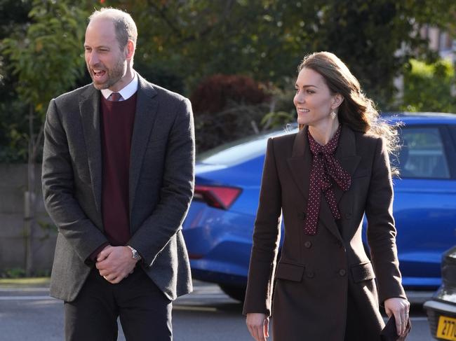 The couple arrive to talk to families of the horrific July knife attack which killed three children. Picture: Getty Images