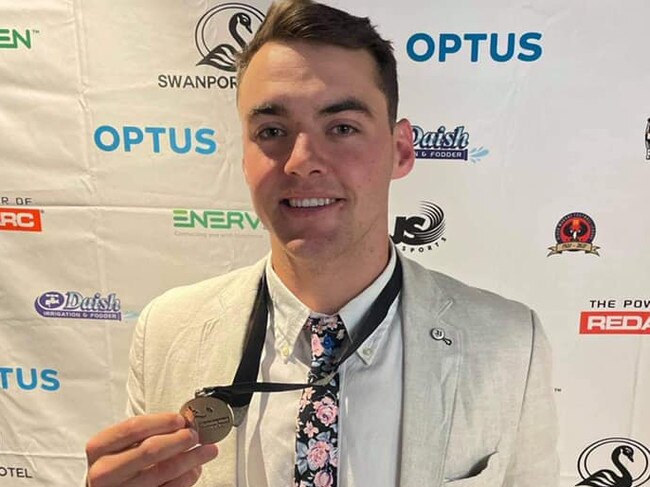 Mannum’s Blake Tabe won the Mail Medal in 2021. Picture: Facebook