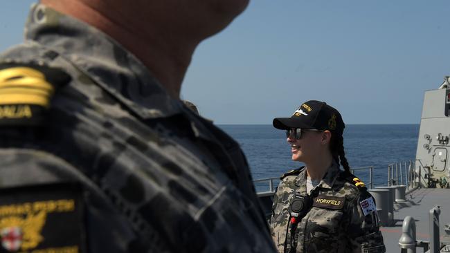 Operation Kakadu onboard the HMAS Perth. Picture: (A)manda Parkinson