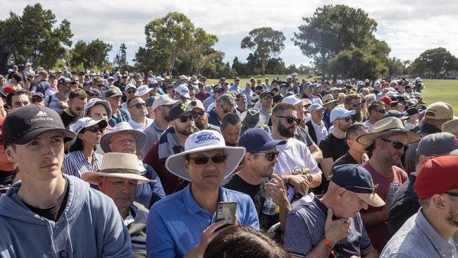 Crowds piled into Grange Golf Club for the first day. Picture: NCA NewsWire / Kelly Barnes