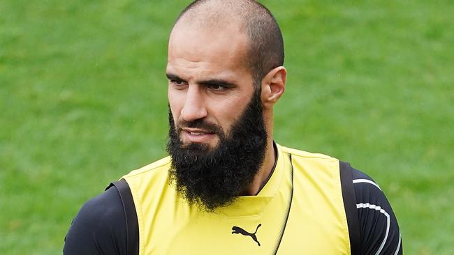 Bachar Houli was dominant during Richmond’s Dreamtime at the G win against Essendon. Picture: AAP Image/Stefan Postles.