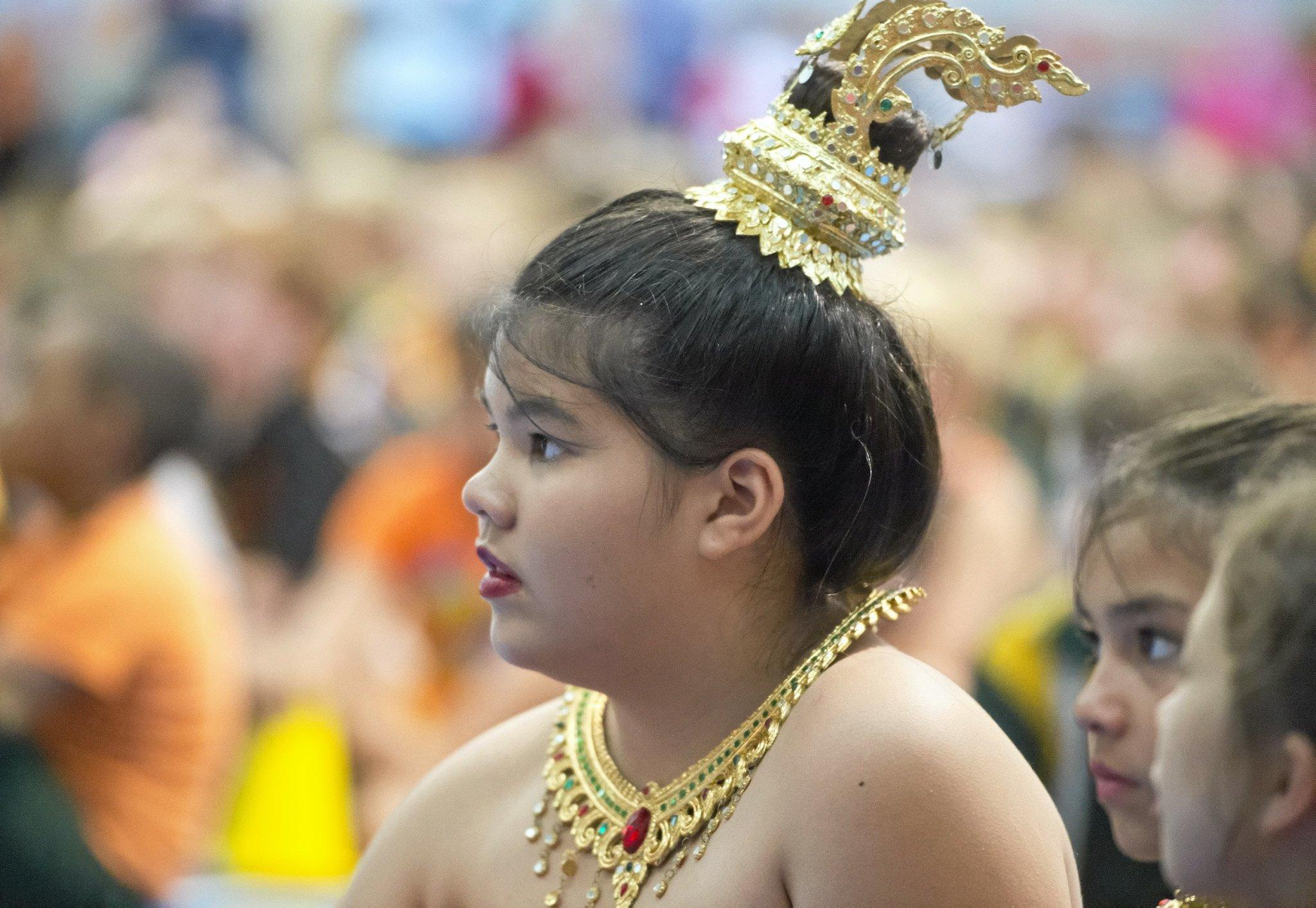 Phimkae Nielsen . Harmony day at Darling Heights State School  . Wednesday 16 Mar , 2016. Picture: Nev Madsen