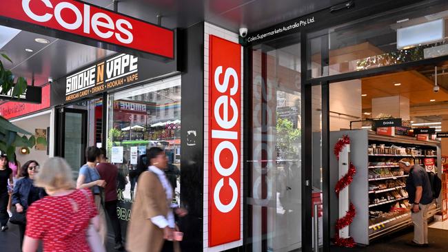 Coles and other big corporates will be the only ones left if giving drugs to cattle to reduce methane increases costs to the point small head farmers are forced out. Picture: William West/AFP