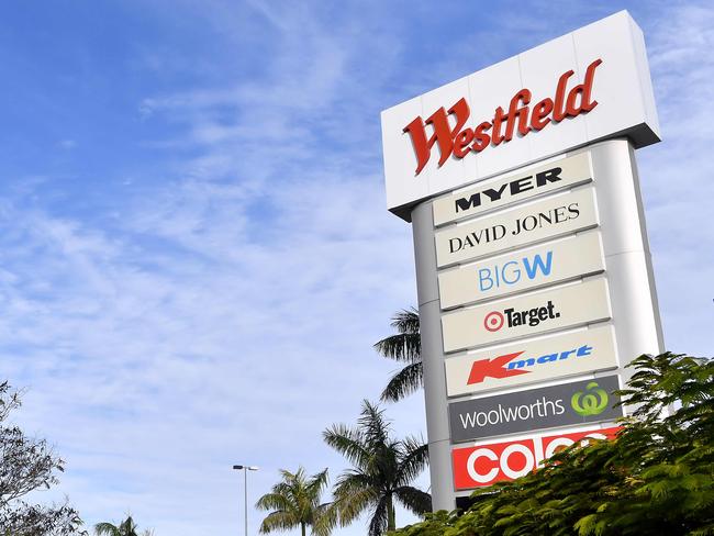 BRISBANE, AUSTRALIA - NewsWire Photos JULY 26, 2021:   Exteriors and signage of the Westfield shopping centre in Chermside which has some Covid 19 exposure sites within the complex.Picture: NCA NewsWire / John Gass