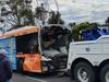 Bus hurtles into Safety Beach homes after alleged truck collision