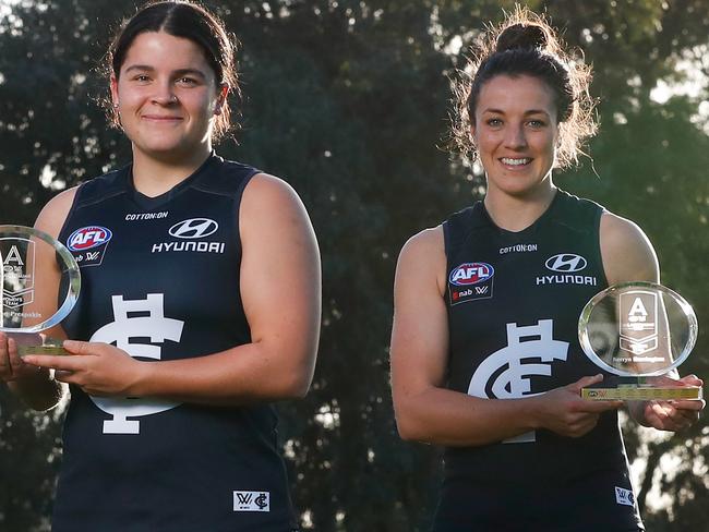 Peterson’s Fellow Blues’ All-Australian Maddy Prespakis has left the club for Essendon. Picture: AFL Photos/Getty Images