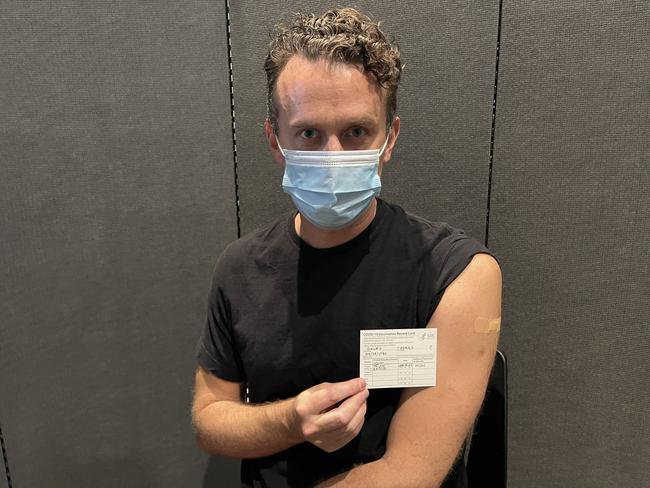 Expat Aussie Dr Tom Oxley was hesitant about the vaccine because he already beat COVID last year and has antibodies, but he elected to take the shot because he wanted to ensure he can travel internationally in the future. Picture: Supplied