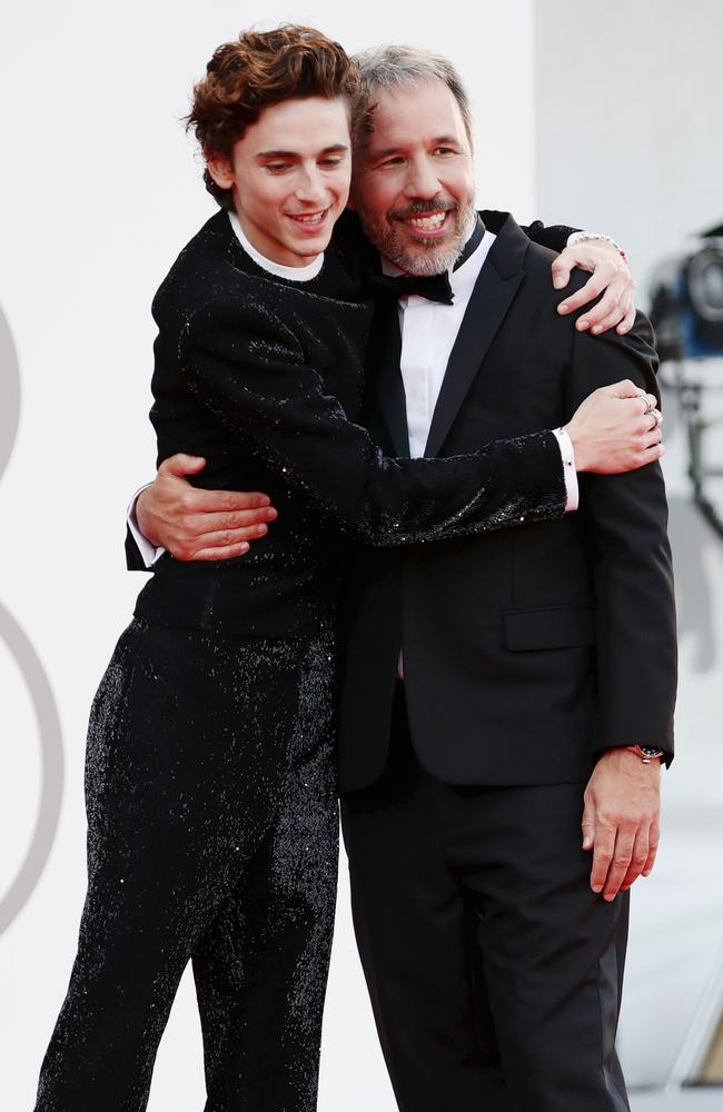 <i>Dune</i> star Chalamet and Villeneuve. Picture: Vittorio Zunino Celotto/Getty Images