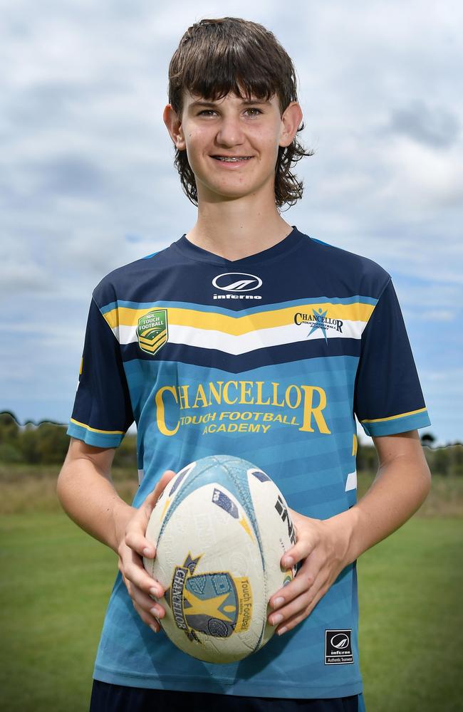 Chancellor State College touch football student, Willem Poulus. Picture: Patrick Woods.