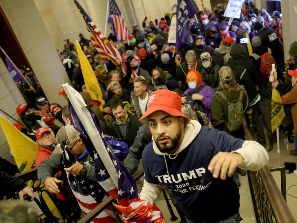 Protesters stormed the US Capitol Building on Wednesday. Picture: AFP