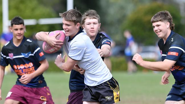 RUGBY LEAGUE: Justin Hodges and Chris Flannery 9s Gala Day. Caloundra State High V Meridan State College. year 10. Picture: Patrick Woods.