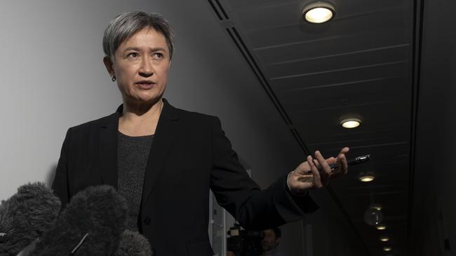 Senator Penny Wong Leader of the Opposition in the Senate &amp; Shadow Minister for Foreign Affairs during a press conference in Parliament House Canberra.in Parliament House Canberra. Picture: NCA NewsWire / Gary Ramage