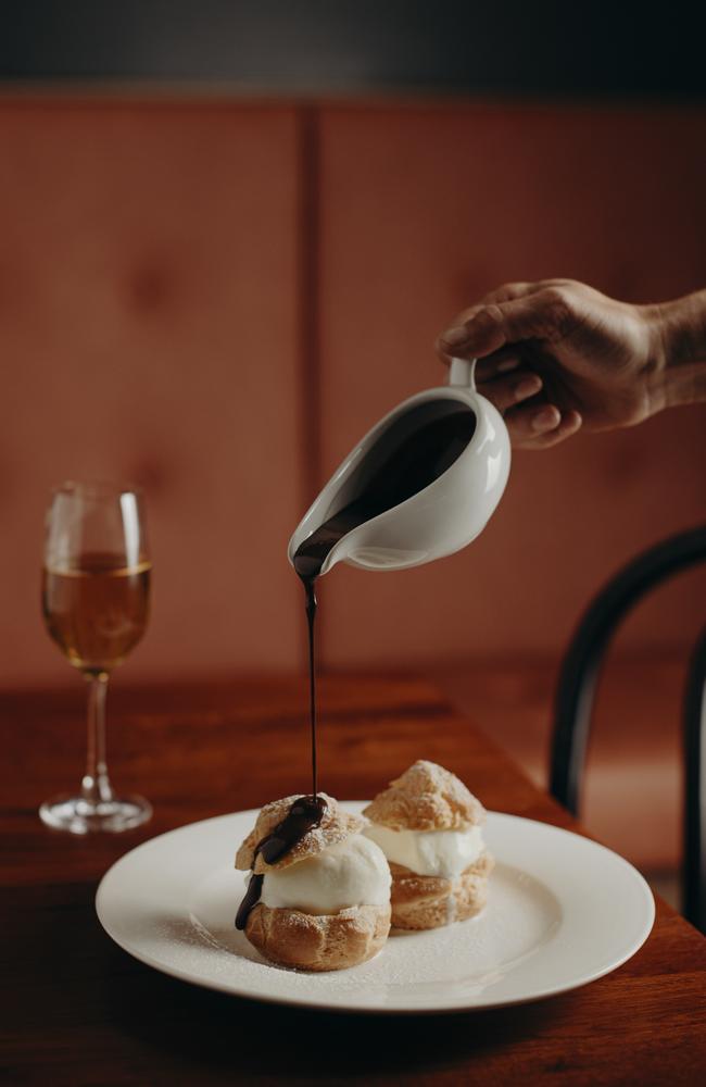 The profiteroles at Leonards Bar &amp; Bistro in Brisbane. Picture: Jess Kearney