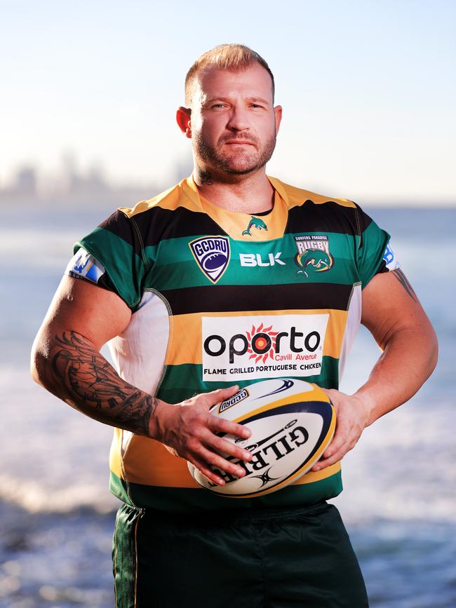 Surfers Paradise Captain Jeff Williams during the Gold Coast Rugby Union Captains media call for the 2020 Rugby launch at Burleigh Heads. Photo Scott Powick Newscorp