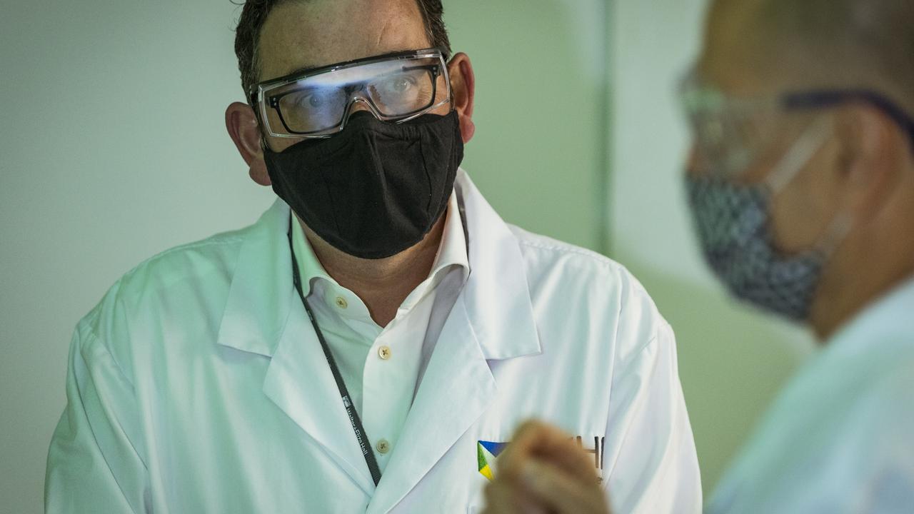 Victorian Premier Dan Andrews touring the Walter and Eliza Hall Institute. Picture: Chris Hopkins