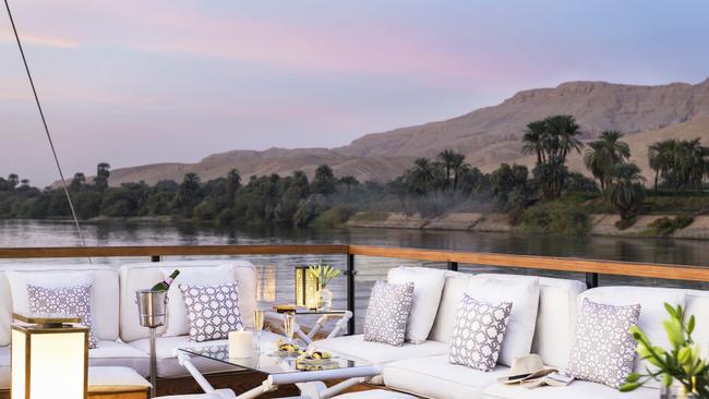 Sun deck on Sanctuary Zein Nile Chateau.