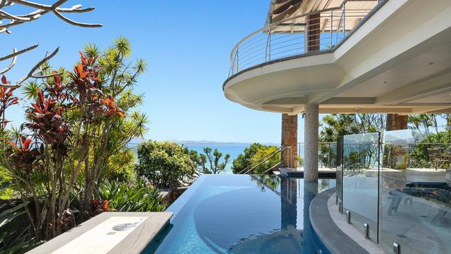 This home at Wategos beach has reportedly sold for a record-breaking $22 million.