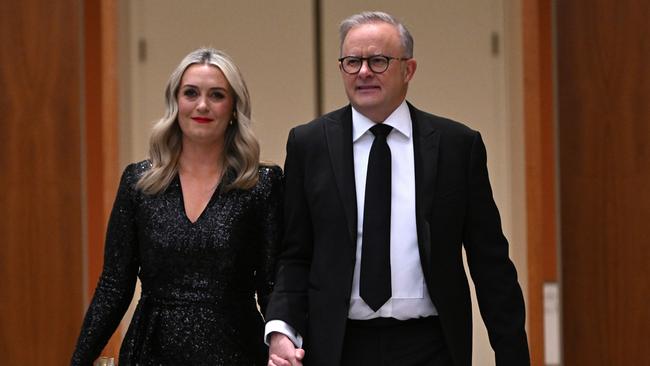 Jodie Haydon and PM Anthony Albanese. Picture: Getty Images