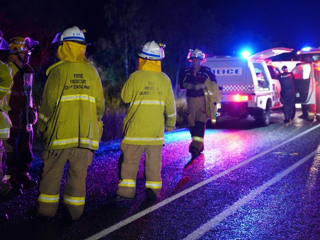 The scene of a fatal crash on the Bruce Highway at Bloomsbury in February, 2023. Picture: Heidi Petith