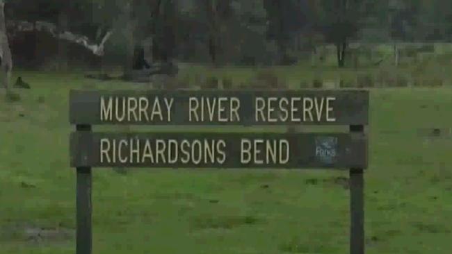 The Murray River campground where the shootings occurred. Picture: Nine News