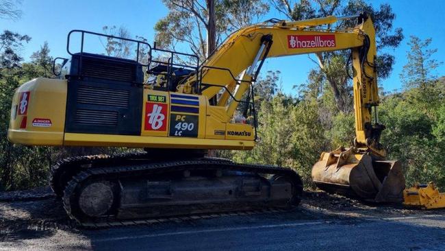 Road works being completed at Paradise Gorge on the Tasman Highway near Orford. Picture: State Growth