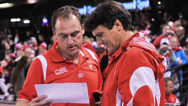 The Sydney Swans’ succession plan from Paul Roos to John Longmire was used by Melbourne to transition from Roos to Simon Goodwin.