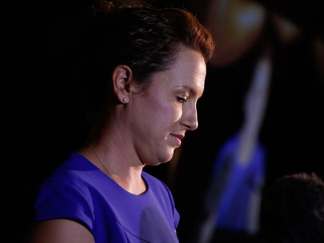 CLP Leaders Lia Finocchiaro arrives at the CLP election party to give her concession speechPicture GLENN CAMPBELL