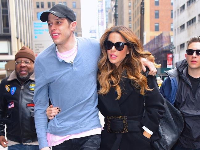 Kate Beckinsale and Pete Davidson in 2019. Picture: ROKA / BACKGRID