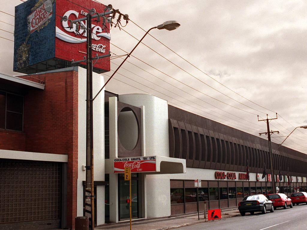 The ‘Coca-Cola Amatil’ factory on Port Road, Thebarton, in 1997. Picture: Supplied