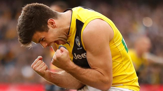 Richmond captain Trent Cotchin had 15 “smashes” according to coach Damien Hardwick.