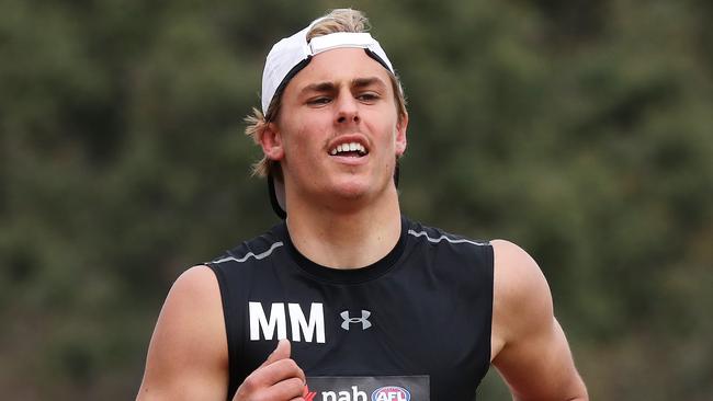 Jeremy Sharp completed the 2km time trial at the national draft combine. Picture: Michael Klein.