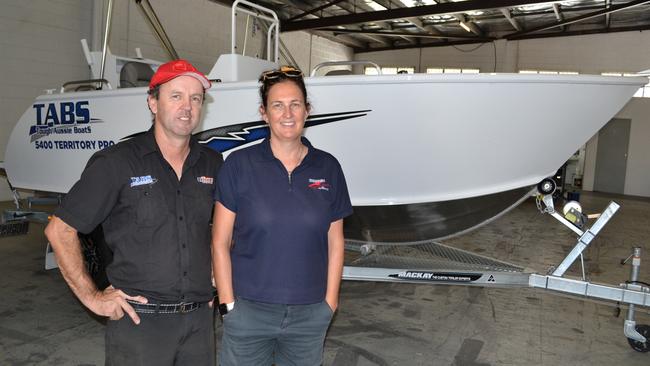 Jeff and Linda Bullard in their new Townsville premises.