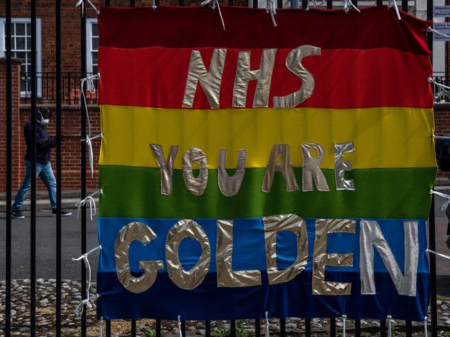 A banner supporting Nation Health Service workers. Picture: Getty Images)