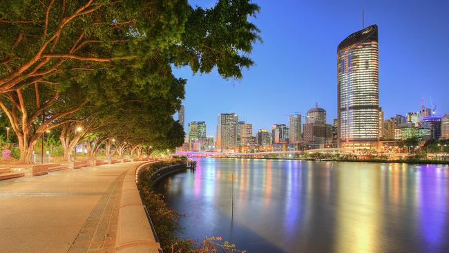 Brisbane’s CBD skyline with 1 William St in the foreground. Picture: Marc Robertson