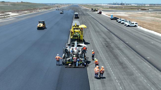 Western Sydney International Airport, completion on the surface construction of WSI’s runway. Photo: Supplied