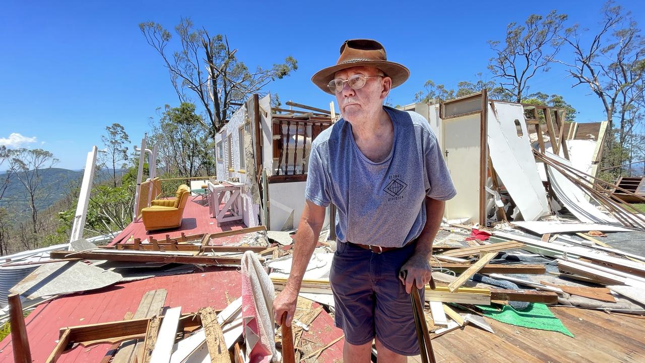 Len Latours’ home was destroyed in storms over Christmas. Picture: NCA NewsWire / Scott Powick