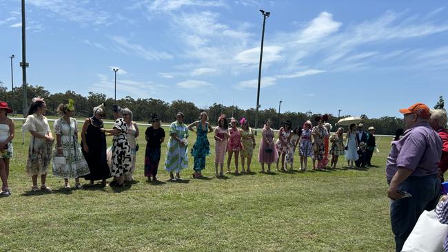 Racegoers at the Torbanlea Picnic Races.