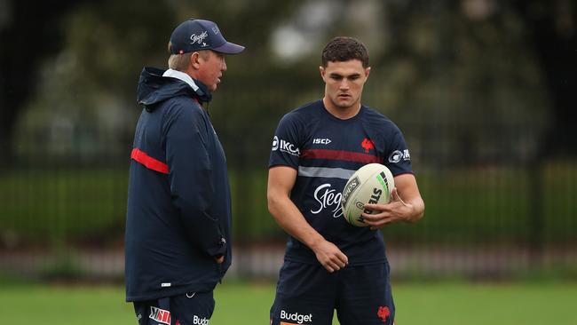 Shane Flanagan may have a winning record over Robinson, but he trusts the Roosters to develop his sone Kyle. Picture: Brett Costello.