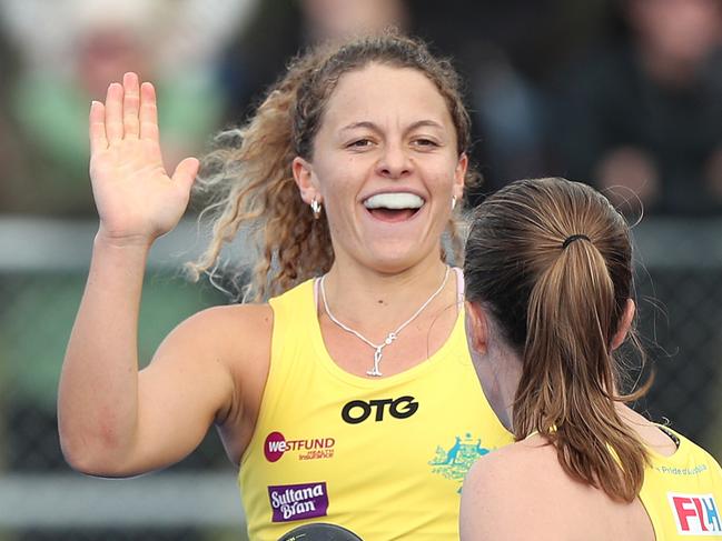 Rosie Malone “specifically complained about Ms Powell not high fiving her” as she did other players on the team. Picture: Dave Rowland/Getty Images