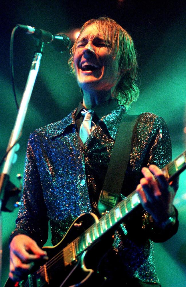 August, 1999: Johns on stage during a Silverchair concert.