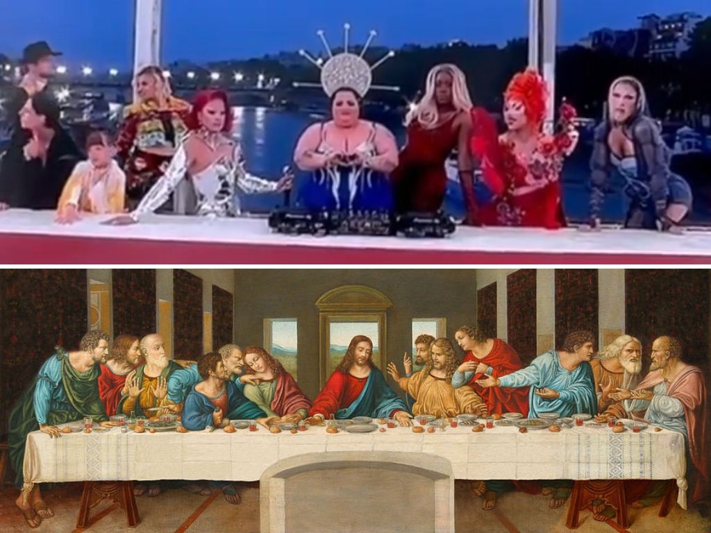 The scene was compared to the Da Vinci masterpiece.