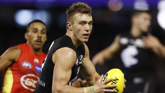 Patrick Cripps was quieter, but it mattered little. Pic: AAP
