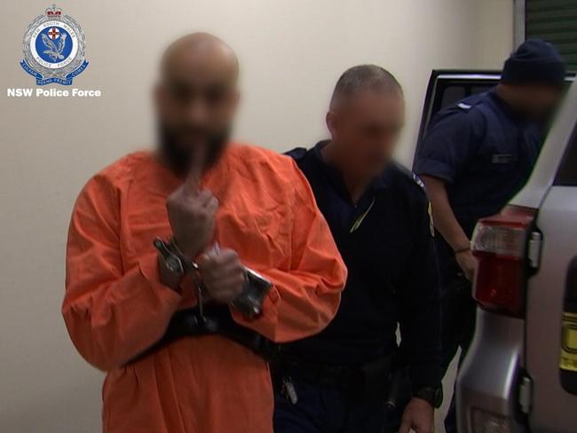 Inmate Bassam Hamzy was arrested on Wednesday and taken to Goulburn Police Station. Photo: NSW Police