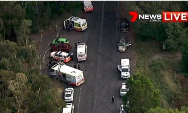 Emergency crews at the scene. Picture: 7 News SydneySource:Supplied