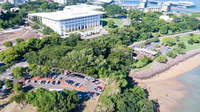 The Darwin RSL has proposed to rebuild its clubhouse on a carpark site on The Esplanade near The Cenotaph. Picture: NT News