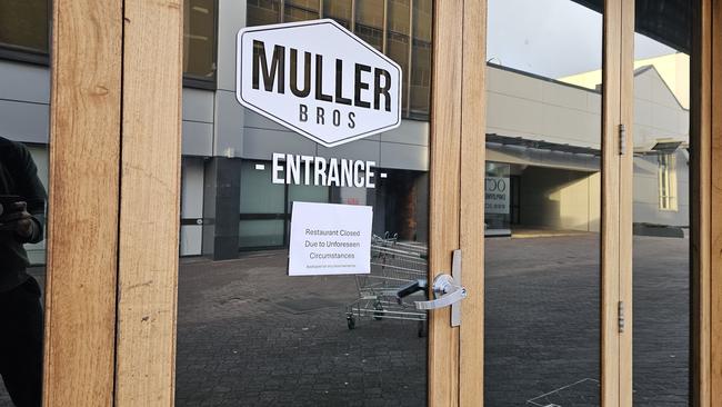 Muller Bros in the Bell Street Mall of the Toowoomba CBD has closed suddenly.