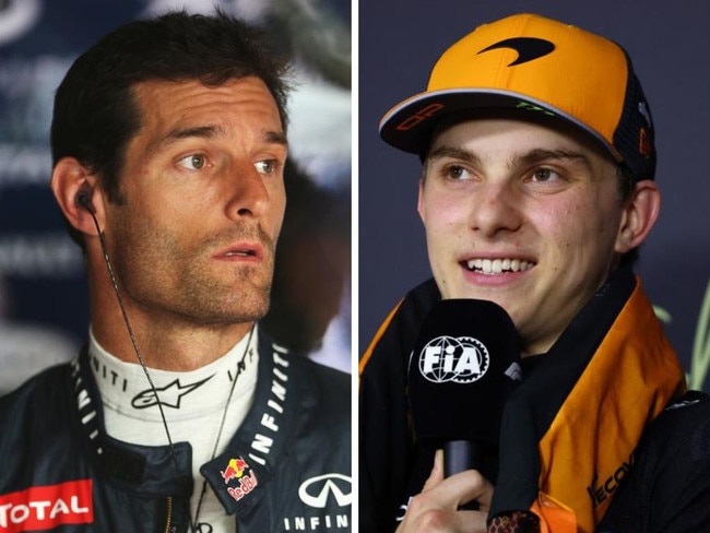 Mark Webber and Oscar Piastri.