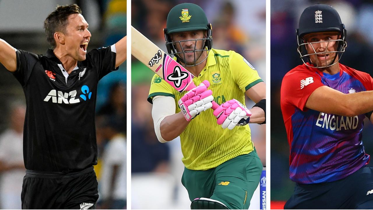 Trent Boult, Faf du Plessis and Liam Livingstone headline the BBL's draft list. Photo: Getty Images