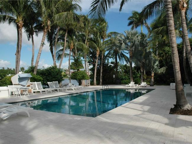 The pool at Jeffrey Epstein's Palm Beach mansion. Picture: Supplied.