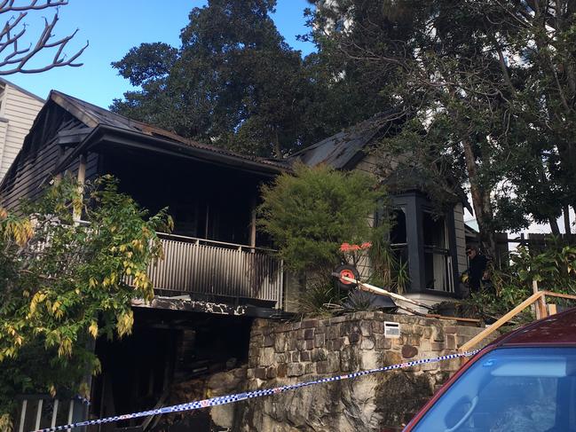 The North Sydney home was gutted by fire.